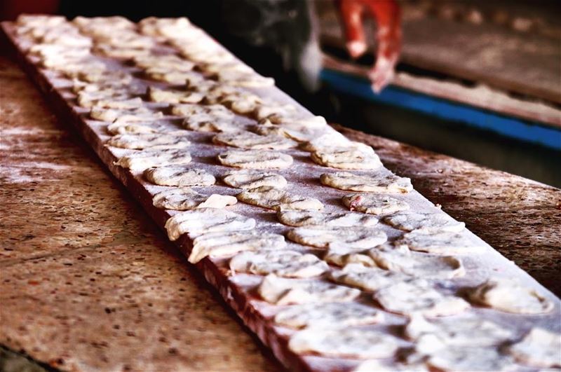 Baalbek's sfiha in the making Baalbek ... (Baalbek, Lebanon)