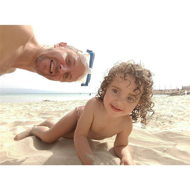 Back in the hot sand, me flying!   fatheranddaughter  family  hotsand ...