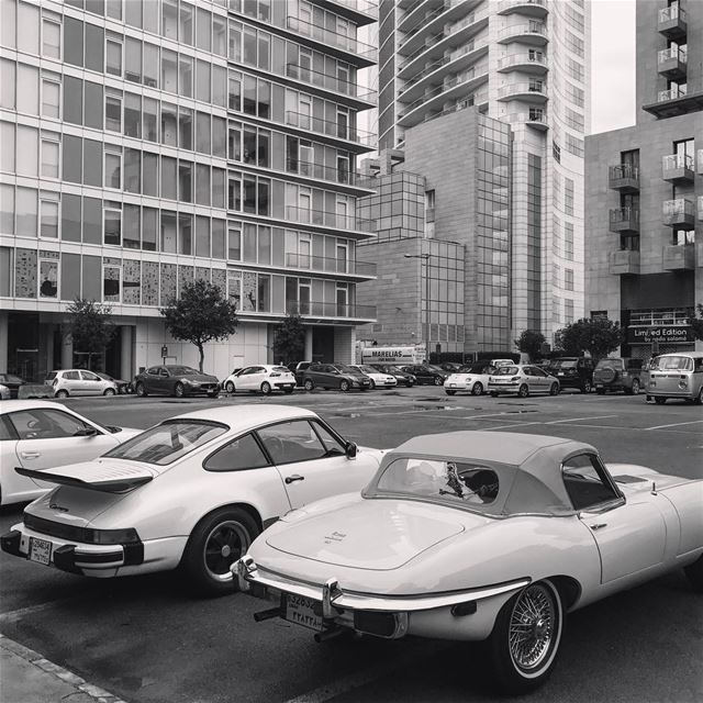 Back to the golden age  vintagecars  lebaneseautomotive  jaguarftype ... (Downtown Beirut)