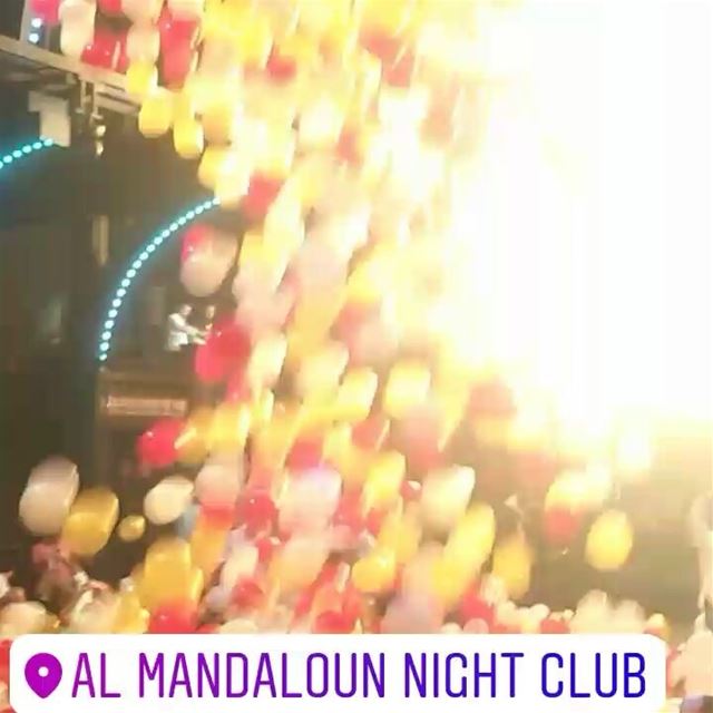 Balloons shower !  summer  vacation  lebanon  livelovelebanon ... (Al Mandaloun night club)
