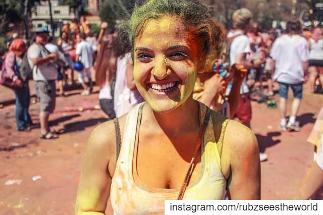 Barcelona, Spain: celebrating the Hindu festival of colors and Spring,... (Barcelona, Spain)
