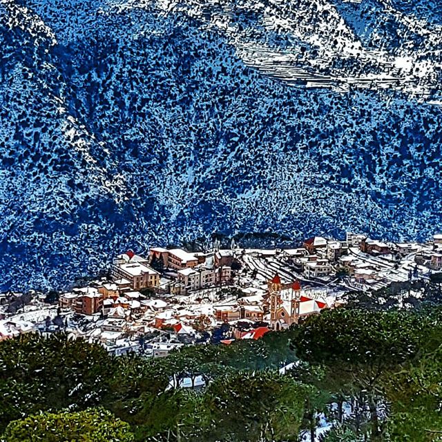 Baskinta as seen from Bakish  landscape  lebanon  villages  kings_villages... (Qanat Bakish, Mont-Liban, Lebanon)