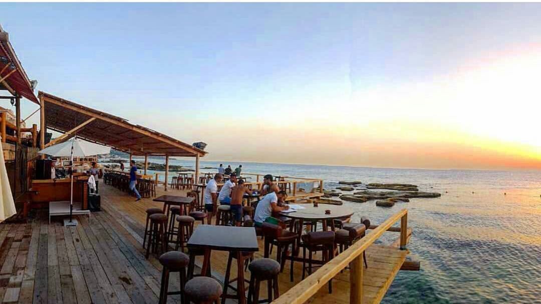 batroun  kfarabida  sunset  danys  beachbar  restaurant  batrounbeach ... (Danny's Bar)