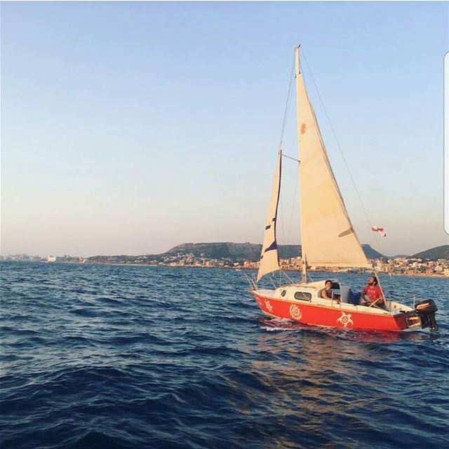  batroun  sailing  boat  sea  mediterraneansea  batrounbeach  batrouncoast... (Batroûn)