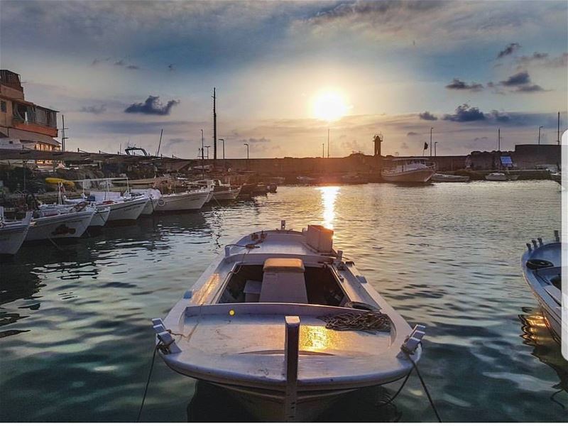  batroun  sunset  marina  fishermen  boat  batrounbeach  batrouncoast  sea... (Batroûn)