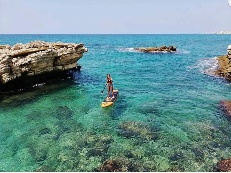  batroun  البترون_سفرة  kfarabida  paddleboard  paddling  batrounbeach ... (Kfar Abida)