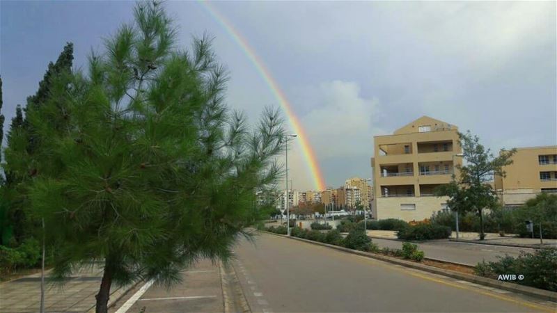 Be the rainbow of someone's cloud rainbow  tree  clouds ... (Lebanese University Faculty of Political Sciences)