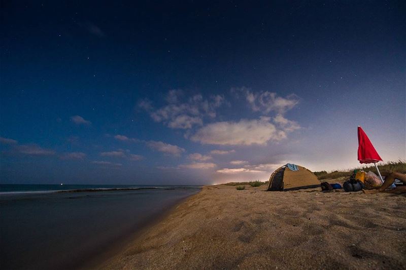Beach camping in the extreme south  lebanon  vsco ... (Naqoura)