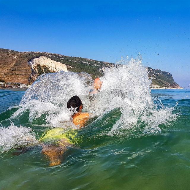 Beach games 🏖️ water  splash  beach  summer  fun  outdoors  nature ... (El Héri, Liban-Nord, Lebanon)