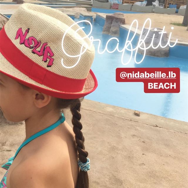 BEACH please☀️personnalised kids hat 👒 Write it on fabric by nid d'abeille