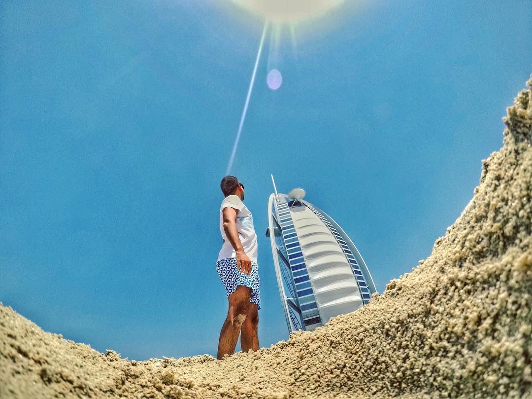 Beach Time🌞......... gopro  goprohero5  traveler  travelpics ... (Burj Al Arab)