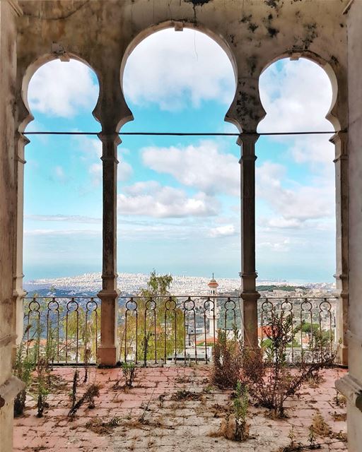 Beautiful decay in the lost palaces of Lebanon... 💙  abandoned ... (Aley)