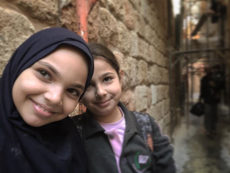 Beautiful faces with innocent smiles 💛  shooting  documentary  producer ... (Saida Old Souks)