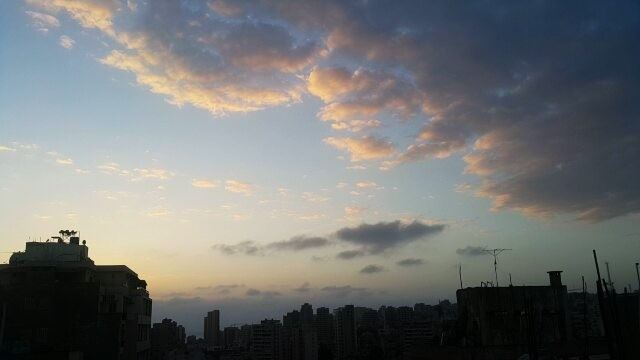 .Beautiful Sky, Clouds, and sunset colors. Timelapse over Beirut. 11-4-201 (Beirut, Lebanon)