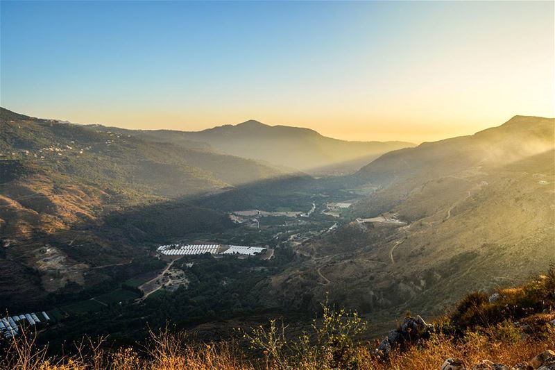 .Beautiful Sunset Today! The golden hour. The Bisri Valley, Shouf,... (Bisri, Al Janub, Lebanon)