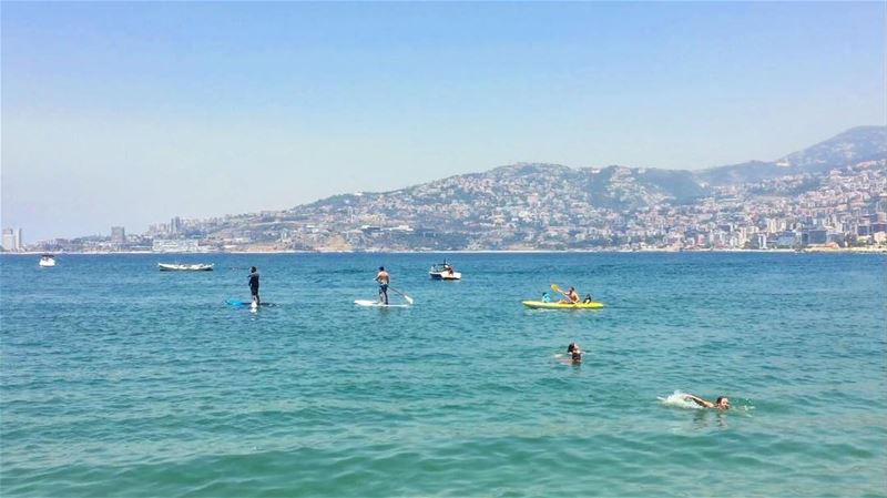 Beautiful way to start the day on this sunny refreshing day ☀️🐠🐚💦...... (Surf Shack Lebanon)