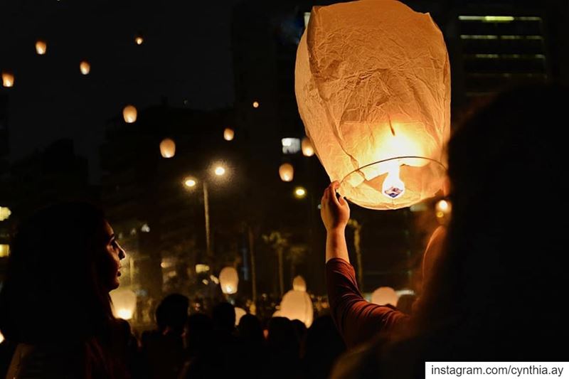 Beautiful wishes flying up • Merry Christmas & Happy new year • ... (Beirut, Lebanon)