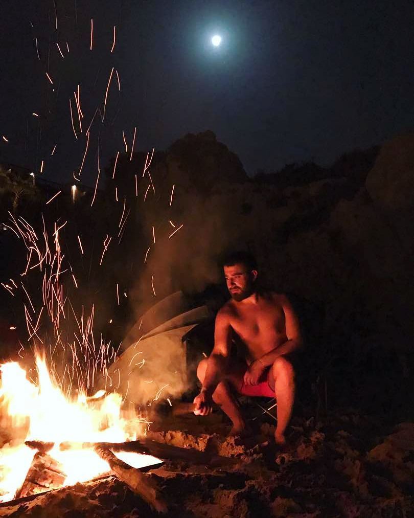  beautifullebanon  beach  beachbody  fire  fireonthebeach  night  moon ...