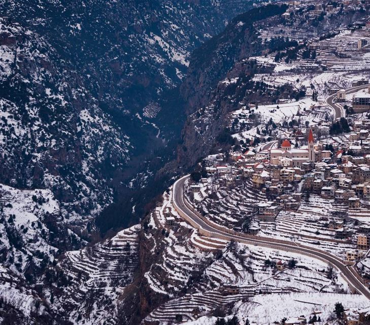 Becharre town on the edge of Qadisha valley  lebanon  stayandwander ... (Becharri, Liban-Nord, Lebanon)