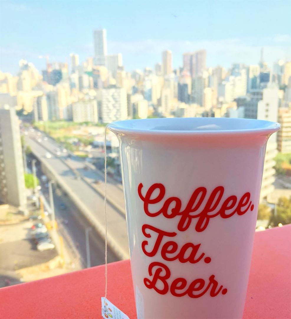 Beer 🍺 First. coffee  tea  beer  greentea  work  working  menatwork ... (Beirut, Lebanon)