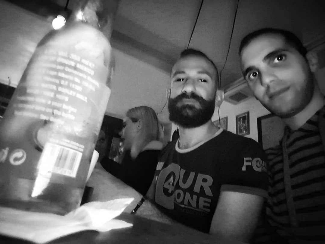 Beer 🍻 with mi amigo amigo  friends  night out  burger   beer  bearedman... (Li Beirut لبيروت)
