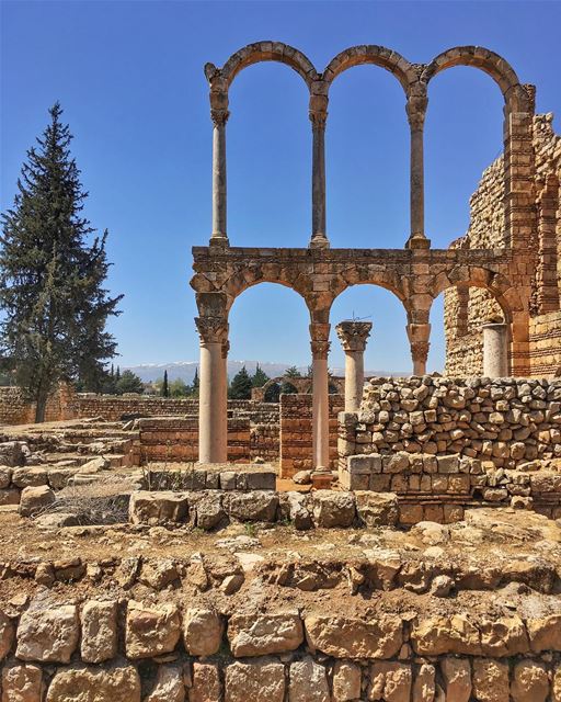 Behind the arches of history..... nature_perfection  historicalcity ... (`Anjar, Béqaa, Lebanon)