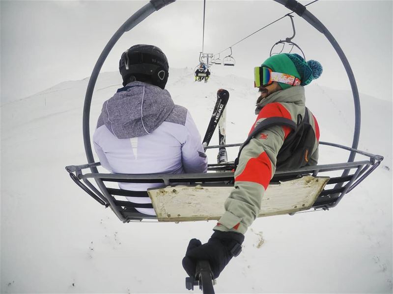 Behind the scenes ........ ski  mountain  highmountain  life ... (Kfardebian,Mount Lebanon,Lebanon)