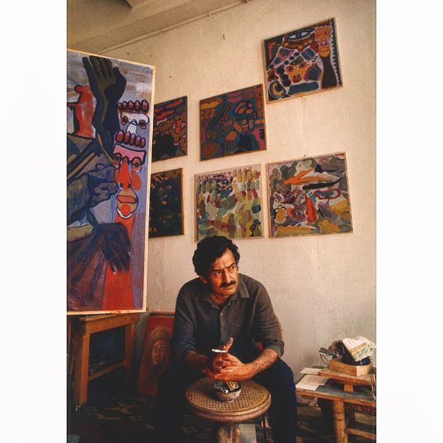 Beirut - 1969 , Lebanese Painter Aref El-Rayess.