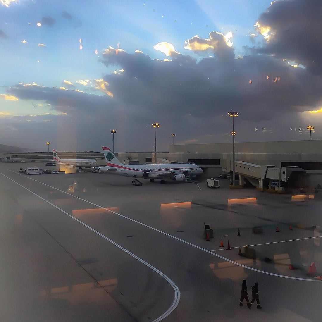 Beirut airport  departures  airports  planes  clouds  cloudscape  sky ...