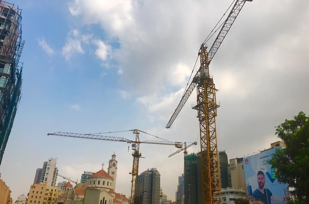 Beirut; ancient city of the future. 🏗 CRANES♥️ (Downtown Beirut)