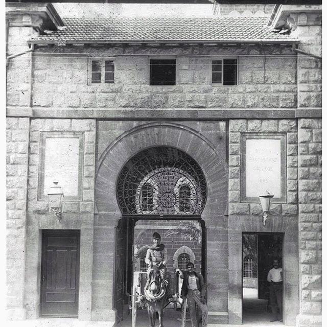 Beirut AUB Main Gate In 1912 .