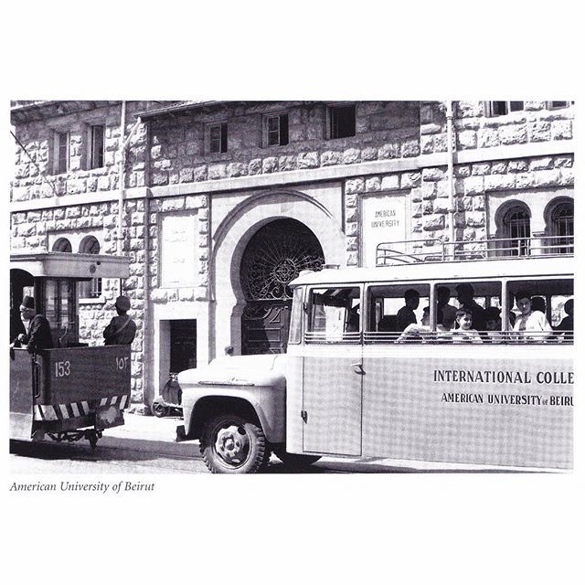Beirut AUB Main Gate In 1956 .