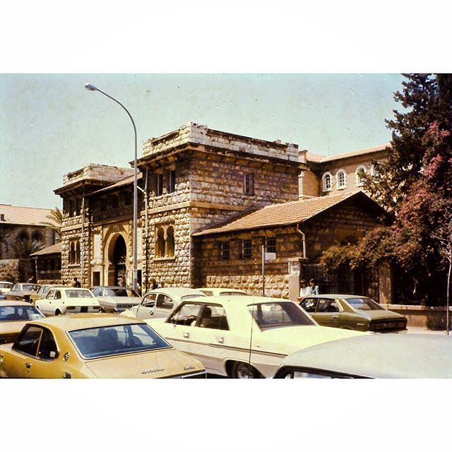 Beirut AUB Main Gate in 1971 .