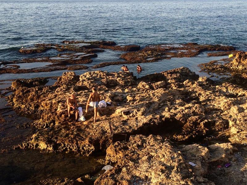 Beirut Beach Swimming in October  (Beirut, Lebanon)