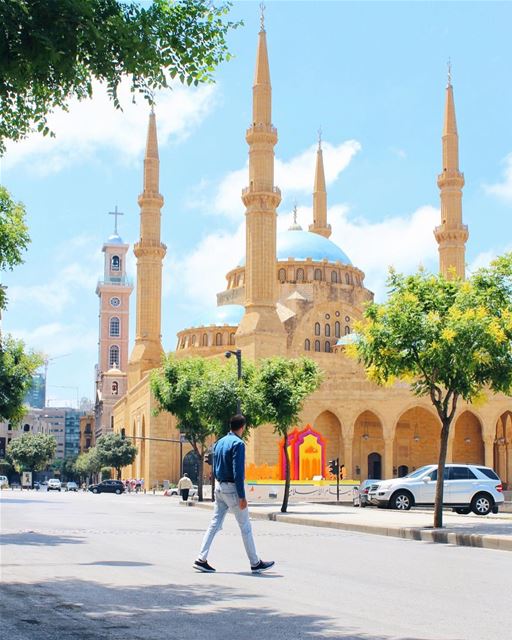 Beirut downtown 💚💙 (Beirut, Lebanon)