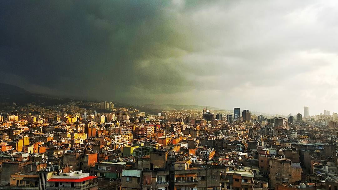 Beirut from the 11th floor  oldbuildings  newbuildings  clouds  cloudsover...