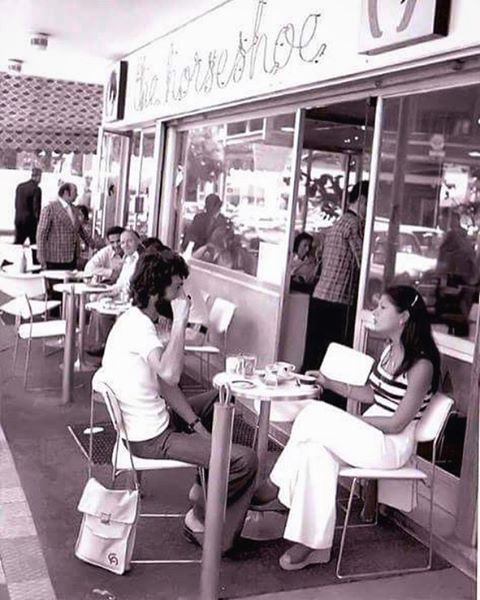  Beirut Hamra Street "The Horseshoe Cafe" 1974