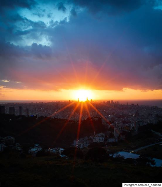 Beirut 🇱🇧  Lebanon  Beirut  Sunset  Sun  Sky  City  Buildings  Clouds ... (Beirut, Lebanon)