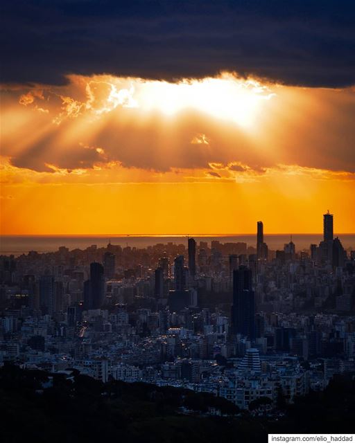 Beirut 🇱🇧  Lebanon  Beirut  Sunset  Sun  Sky  City  Buildings  Clouds ... (Beirut, Lebanon)