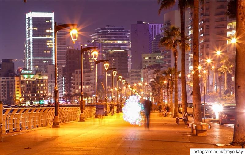 ============================= beirut lebanon nightlights lights... (Corniche El Manara)