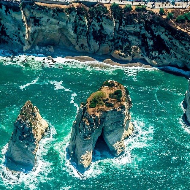  beirut  lebanon  raouche  rock  beach  beauty  photography  sea ...