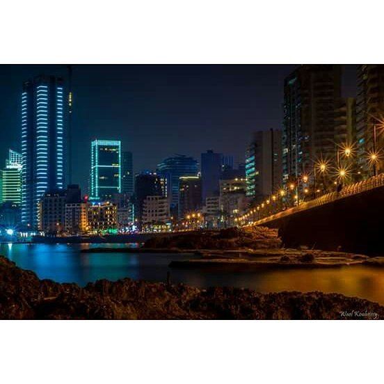  beirut  lebanon  seaside  night  nightshot  beirutlife  city  lights ...