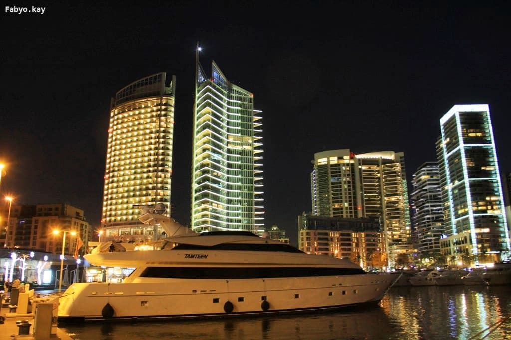  beirut libanon beiruting nightlife lebanonspotlights nightlights boat... (Zaitunay Bay)