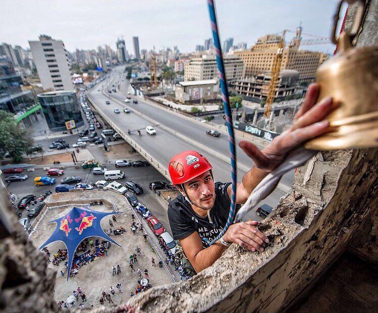 Beirut Ma Bell 🔔 climbinglebanon  almostthere  civilwall ...