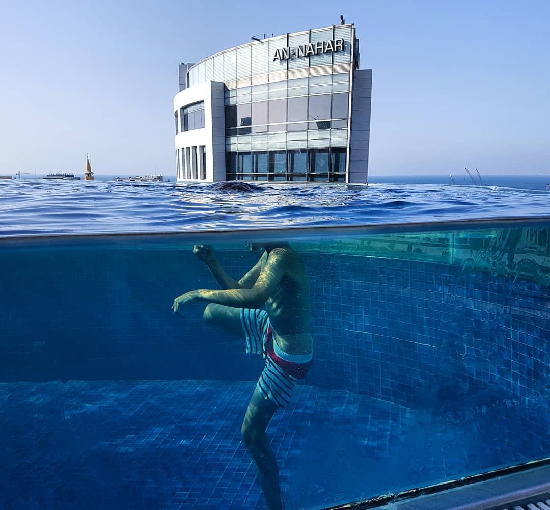 Beirut makes you lose your head! 🙈.. beirut  infinitypool  pool ... (Le Gray, Beirut)