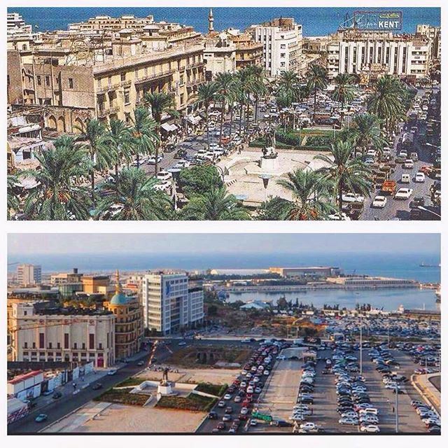 Beirut Martyrs Square 1967 - 2015 .