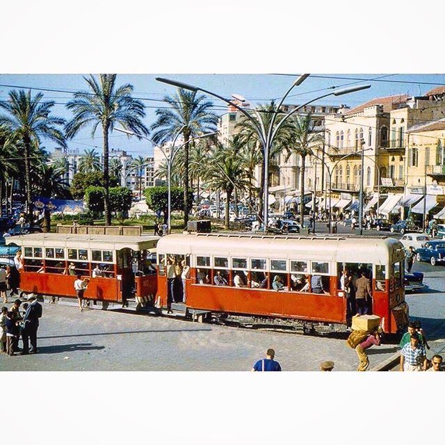 Beirut Martyrs Square And The Tramway in 1964 . 