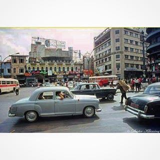 Beirut Martyrs Square In 1974 Near Al Kazaz Cafe .