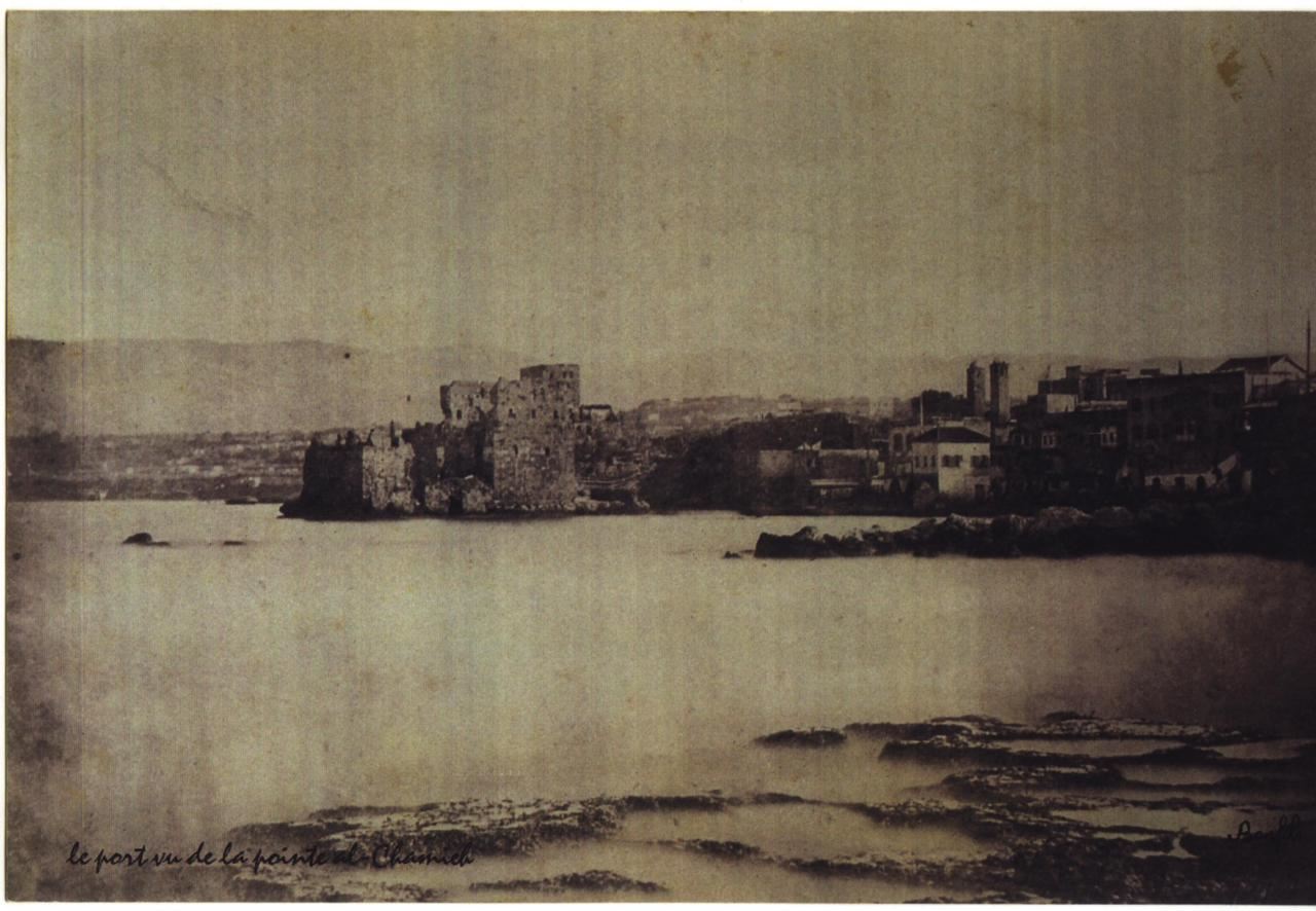 Beirut Port and the remainings of the Fortress  1870 