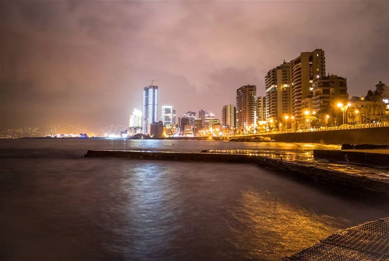 Beirut Skyline at Night - 16/10/201815" Long exposure.  beirut ... (Beirut, Lebanon)